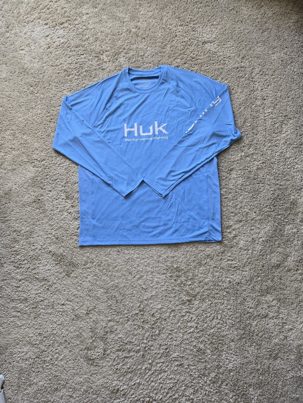 Huk Performance Vented Pursuit Shirt Mens L Sky Blue